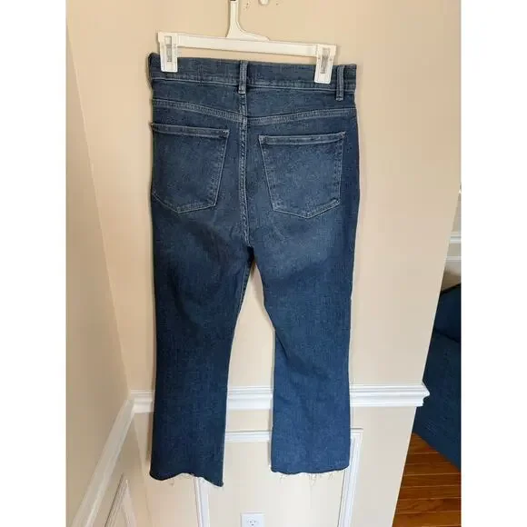 DL1961 Women’s Bridget Boot Cut High Rise Frayed Ankle Sz 28 Instasculpt Crop - Picture 6 of 12